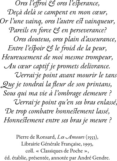 Ronsard sonnet 44