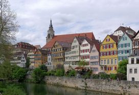 Un clocher à Tübingen (Berthold Werner, Wikipédia)