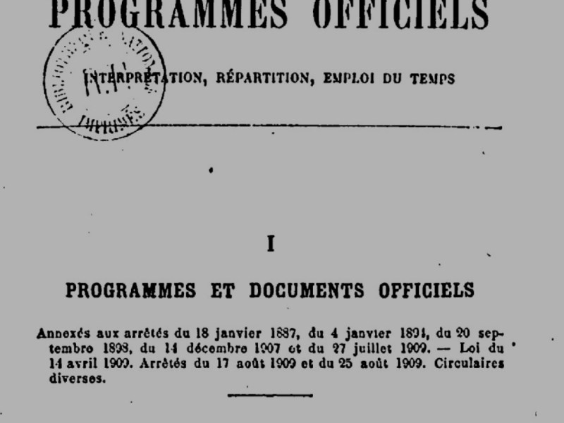J&rsquo;ai consulté les programmes éducatifs d&rsquo;il y a 100&nbsp;ans