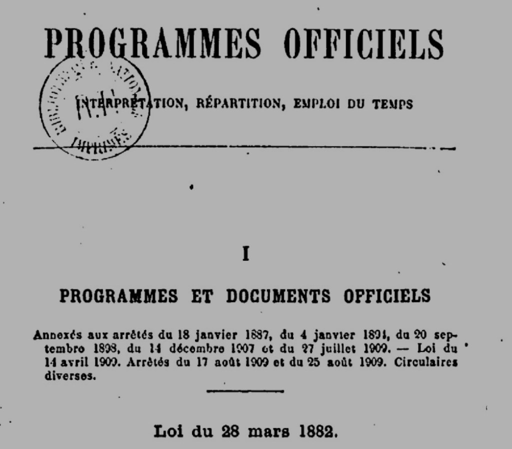 J&rsquo;ai consulté les programmes éducatifs d&rsquo;il y a 100&nbsp;ans