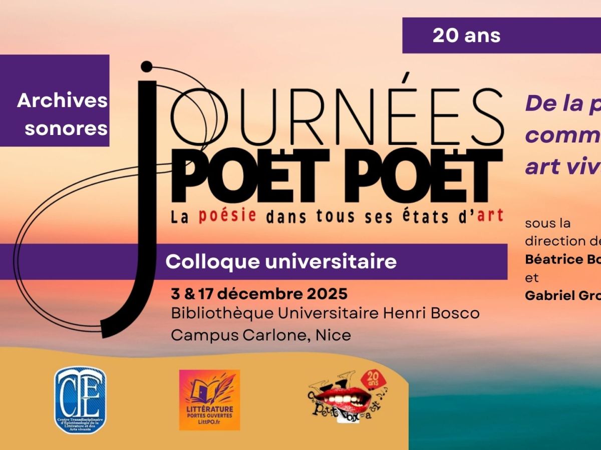 Quand la poésie est un art vivant : retour sur un colloque… à&nbsp;écouter
