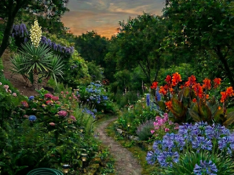 Au jardin, le&nbsp;soir